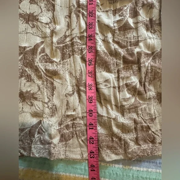 Zara Jacquard Midi Tie Waist Crinkle Detail Dress Brown Full sleeves high neck M - Picture 16 of 17